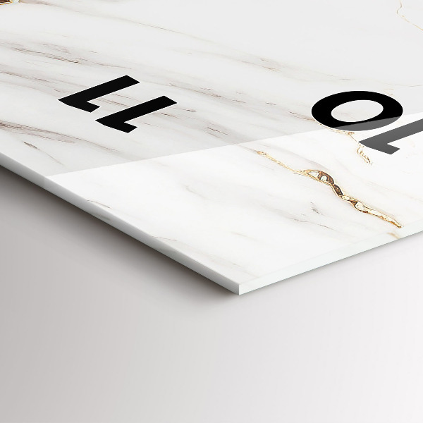 Modern vertical wall clock Decorative marble