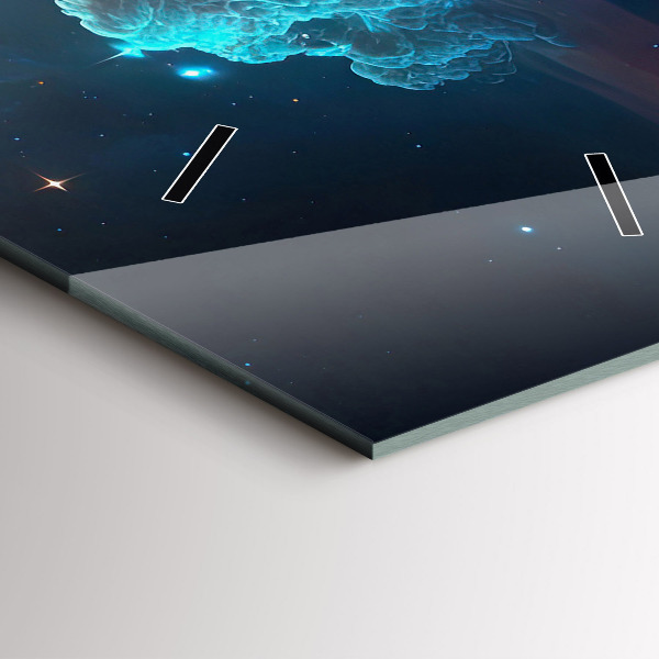 Modern vertical wall clock The cosmic world of stars