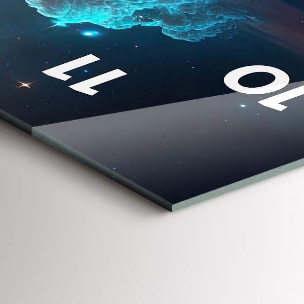 Modern vertical wall clock The cosmic world of stars