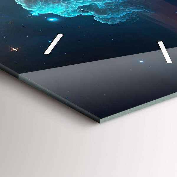 Modern vertical wall clock The cosmic world of stars