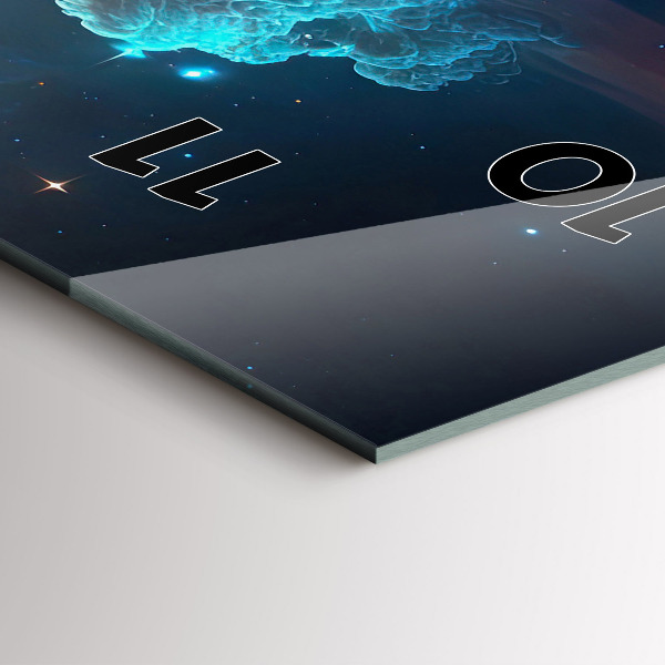 Modern vertical wall clock The cosmic world of stars