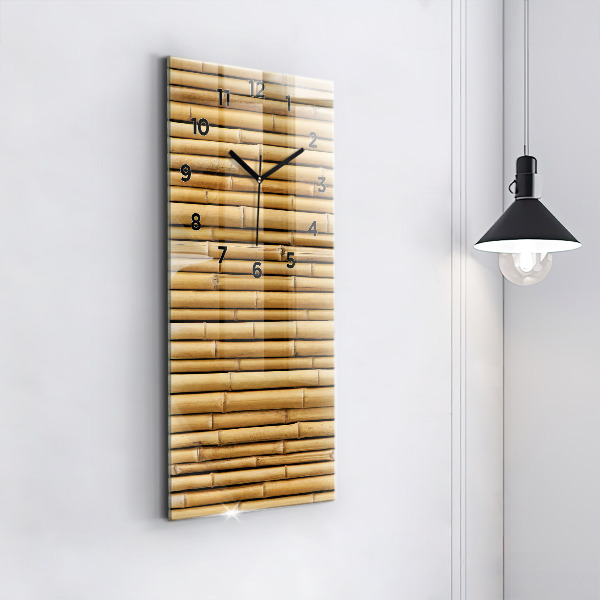 Modern vertical wall clock Bamboo sticks