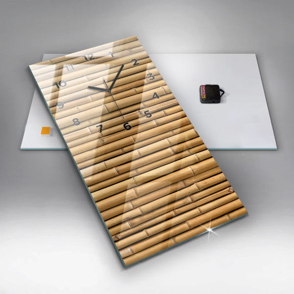 Modern vertical wall clock Bamboo sticks