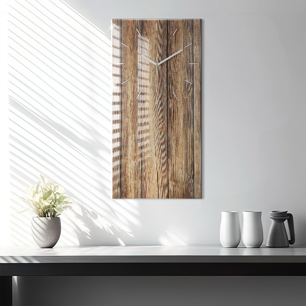 Modern vertical wall clock Wooden boards