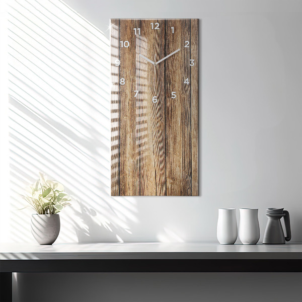 Modern vertical wall clock Wooden boards