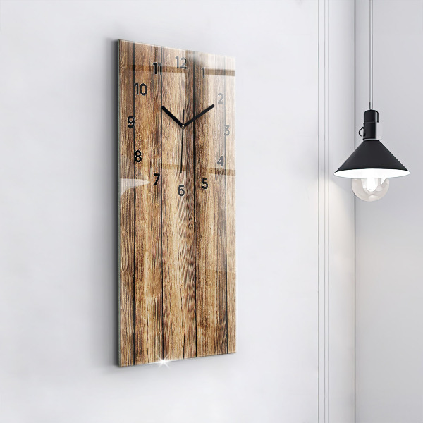 Modern vertical wall clock Wooden boards