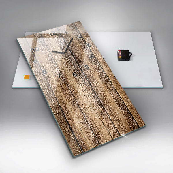 Modern vertical wall clock Wooden boards