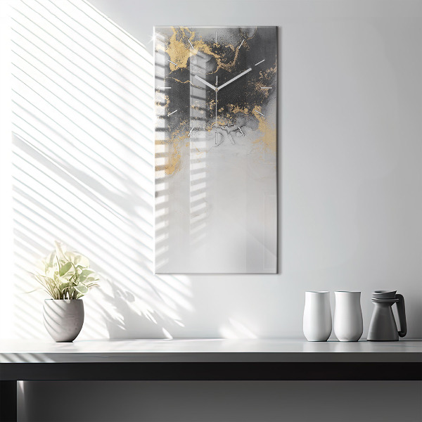 Modern vertical wall clock Artistic marble
