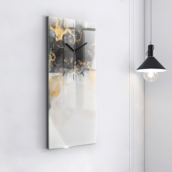 Modern vertical wall clock Artistic marble