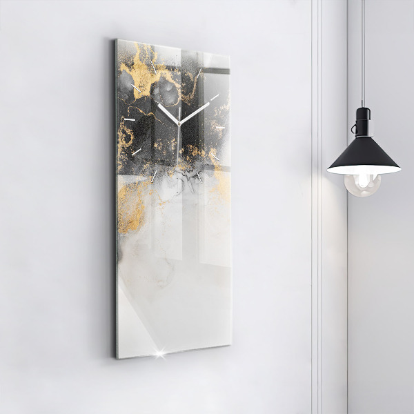 Modern vertical wall clock Artistic marble
