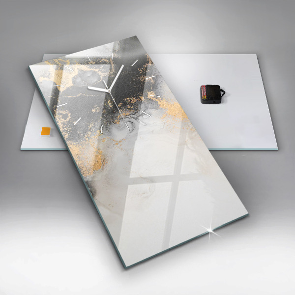 Modern vertical wall clock Artistic marble