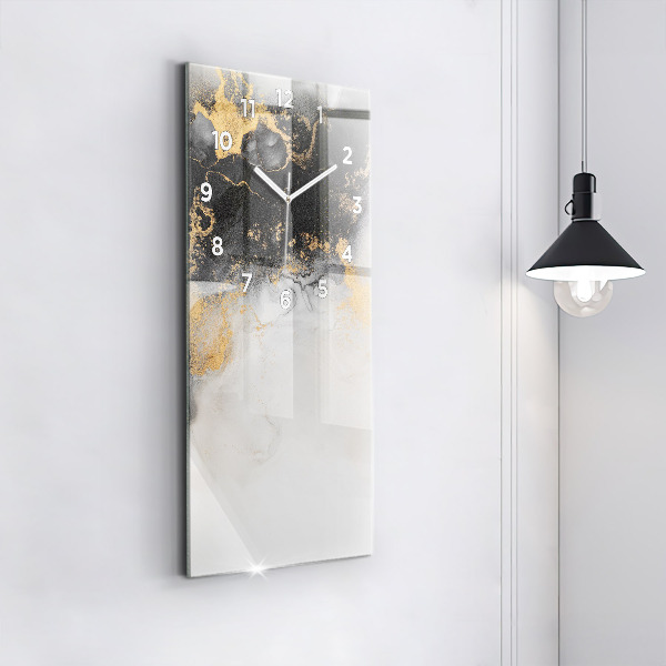 Modern vertical wall clock Artistic marble