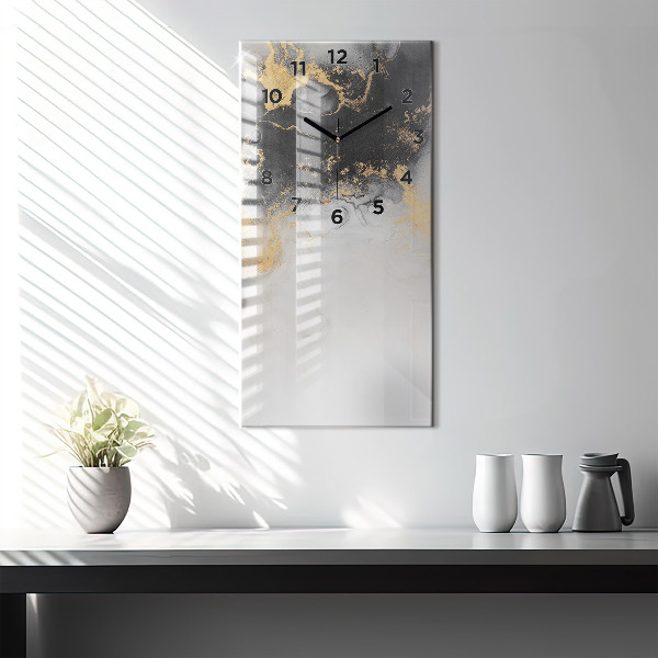 Modern vertical wall clock Artistic marble