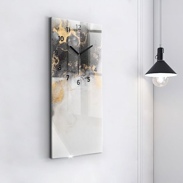 Modern vertical wall clock Artistic marble