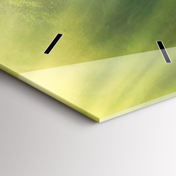 Modern vertical wall clock Waterfall and rocks