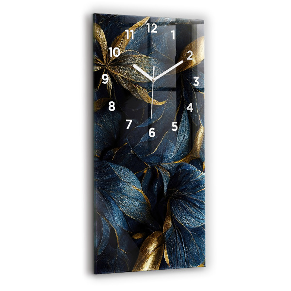 Modern vertical wall clock Decorative flowers