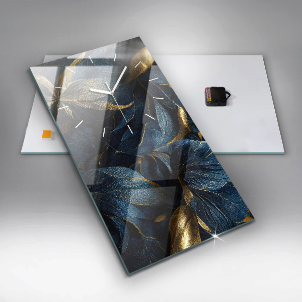 Modern vertical wall clock Decorative flowers