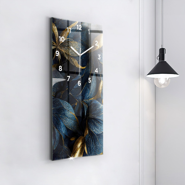 Modern vertical wall clock Decorative flowers