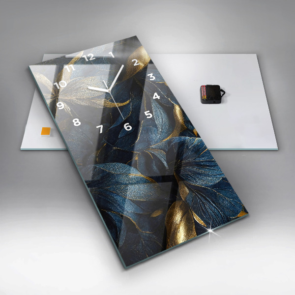 Modern vertical wall clock Decorative flowers