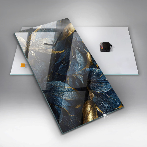 Modern vertical wall clock Decorative flowers