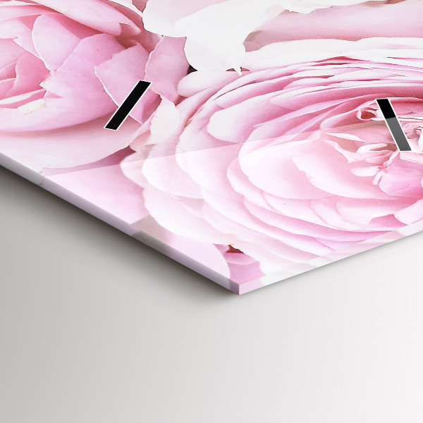 Modern vertical wall clock Decorative flowers