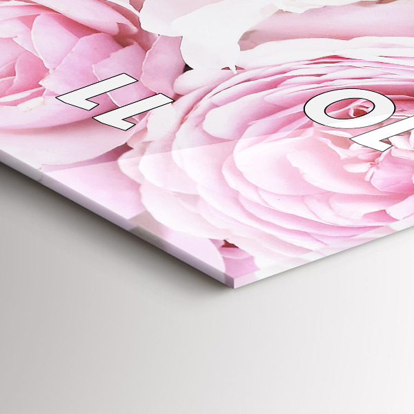 Modern vertical wall clock Decorative flowers