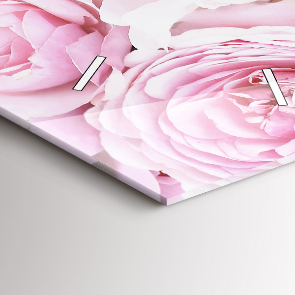 Modern vertical wall clock Decorative flowers