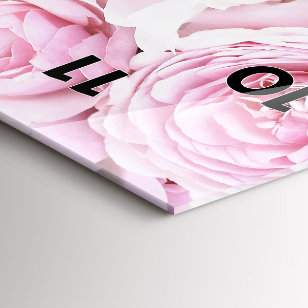 Modern vertical wall clock Decorative flowers