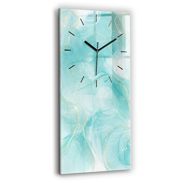 Modern vertical wall clock Abstract marble