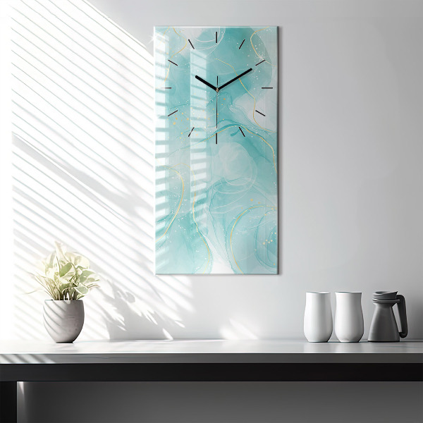 Modern vertical wall clock Abstract marble