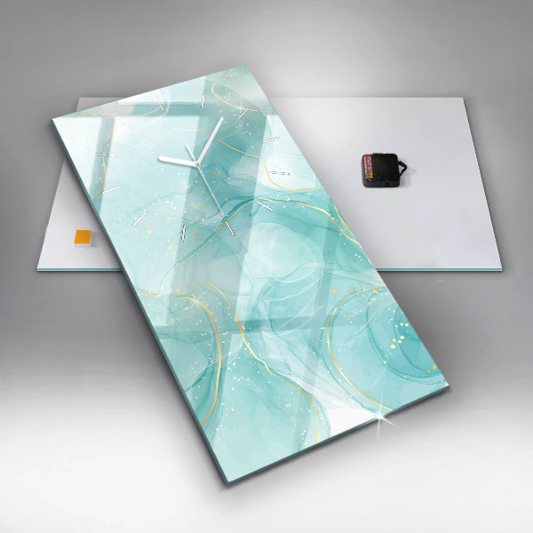 Modern vertical wall clock Abstract marble