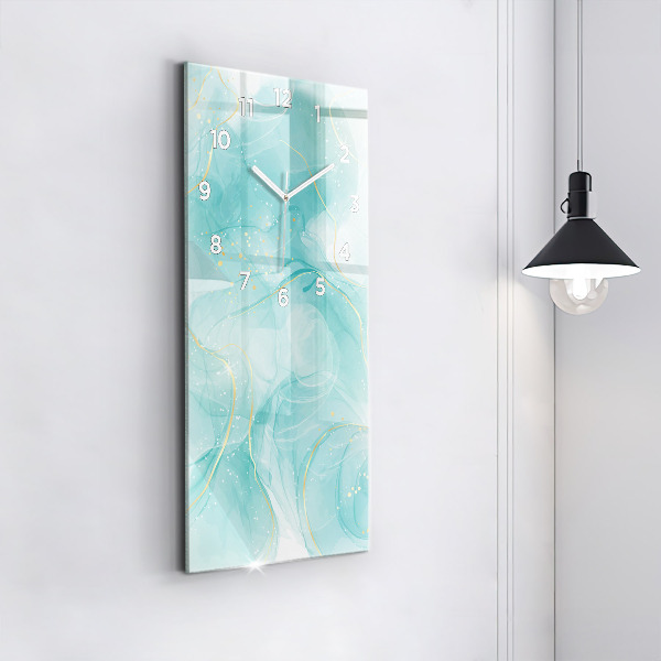 Modern vertical wall clock Abstract marble