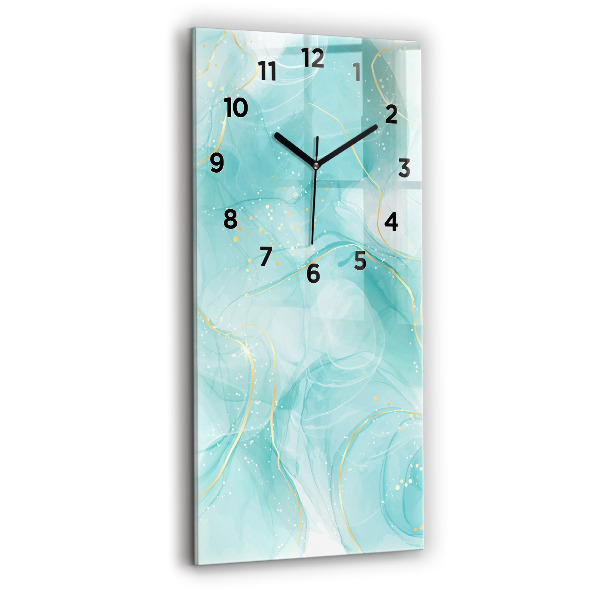 Modern vertical wall clock Abstract marble
