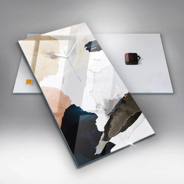 Modern vertical wall clock Abstraction spots