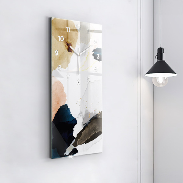 Modern vertical wall clock Abstraction spots