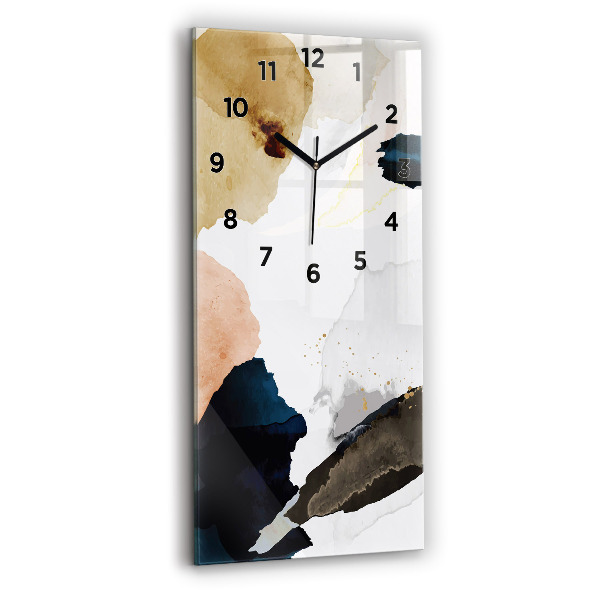 Modern vertical wall clock Abstraction spots