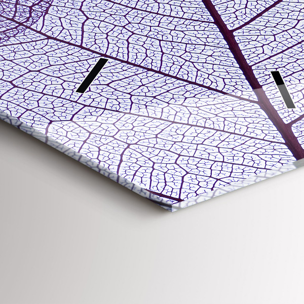 Modern vertical wall clock Leaves – nature