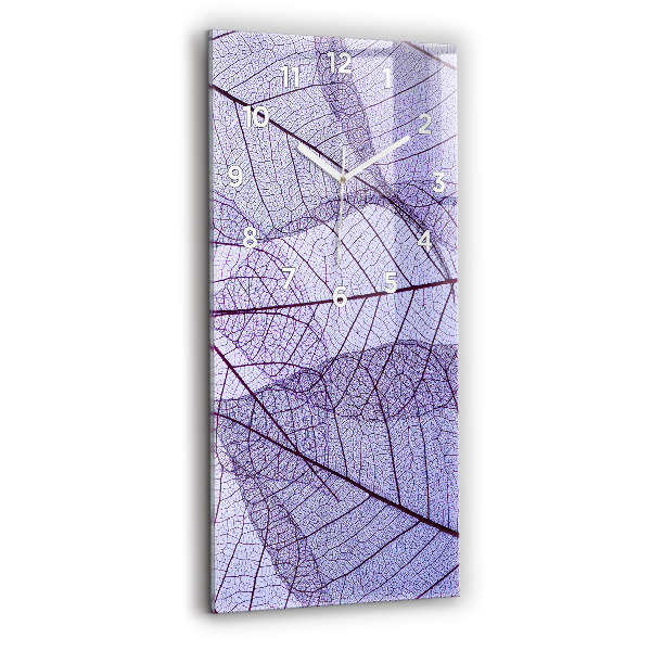 Modern vertical wall clock Leaves – nature