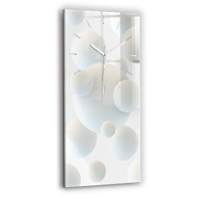 Modern vertical wall clock Balls abstract