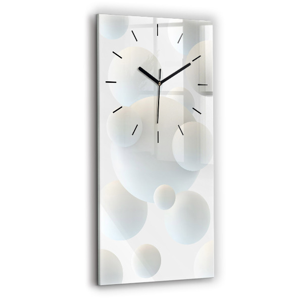 Modern vertical wall clock Balls abstract