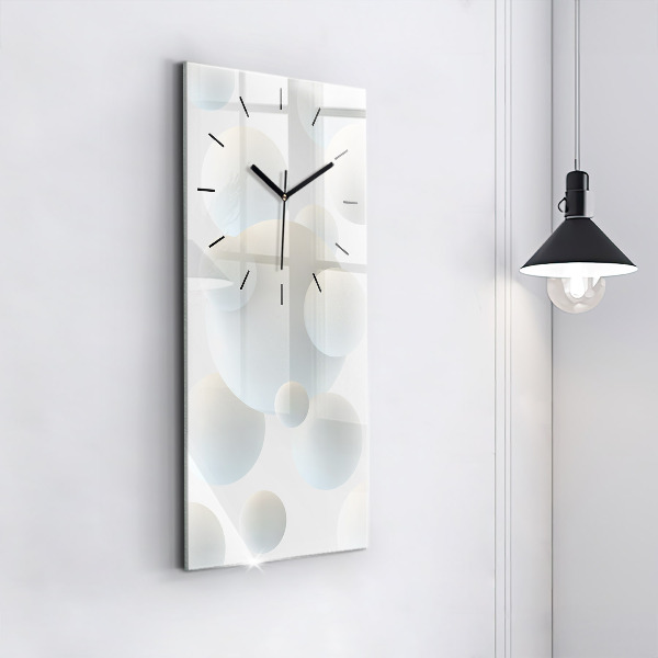 Modern vertical wall clock Balls abstract