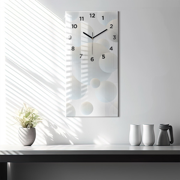 Modern vertical wall clock Balls abstract