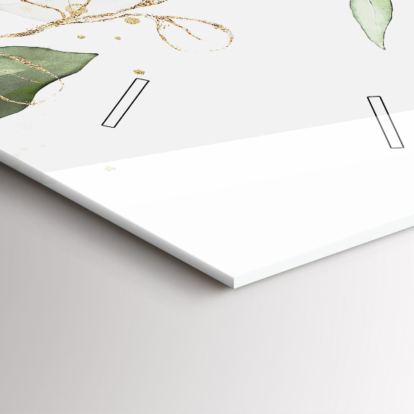 Modern vertical wall clock Abstraction leaves