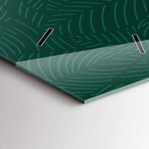 Modern vertical wall clock Leaf pattern