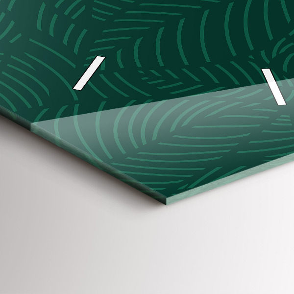 Modern vertical wall clock Leaf pattern
