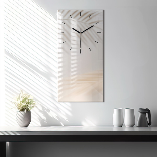 Modern vertical wall clock Creamy abstraction