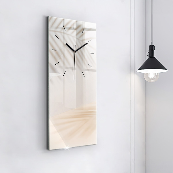 Modern vertical wall clock Creamy abstraction