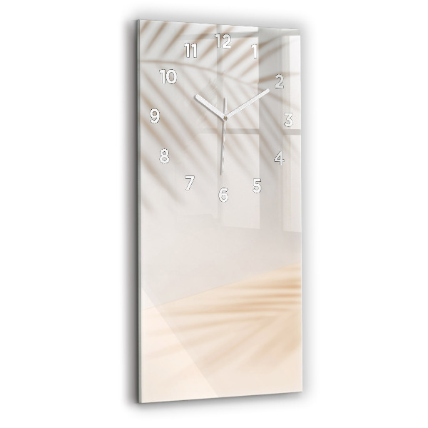 Modern vertical wall clock Creamy abstraction