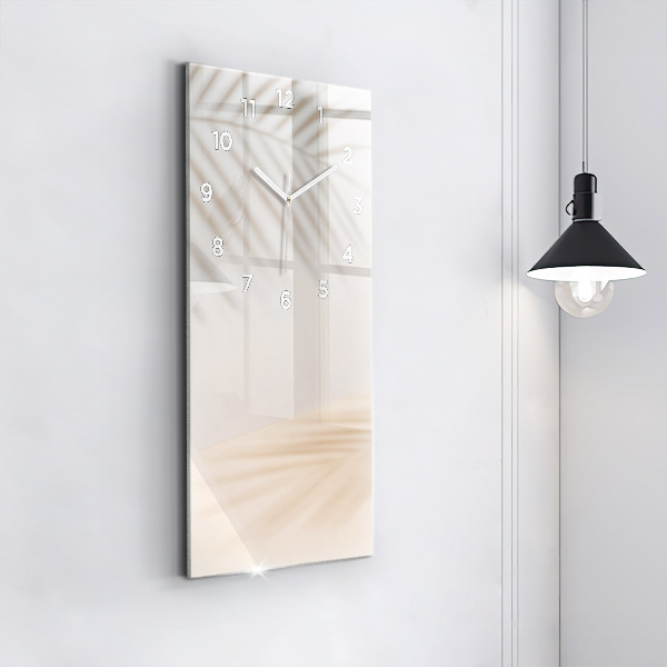 Modern vertical wall clock Creamy abstraction