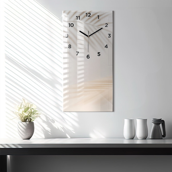 Modern vertical wall clock Creamy abstraction